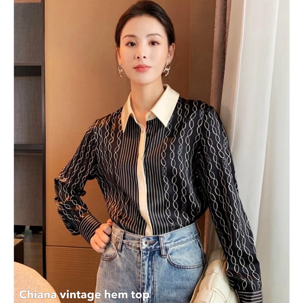 Chiana vintage hem top -Thejanclothes