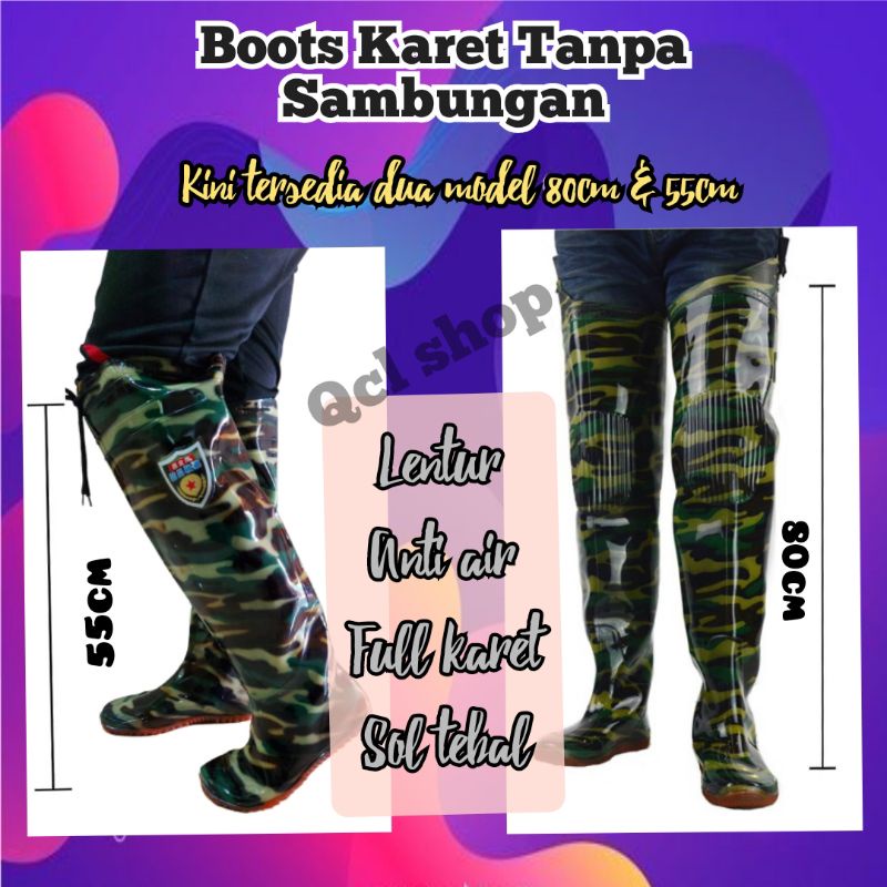 SEPATU BOOTS KARET PANJANG PREMIUM SEPATU BOOT SAWAH SEPATU BOOT PETANI SEPATU BOOT KARET PRIA 55CM