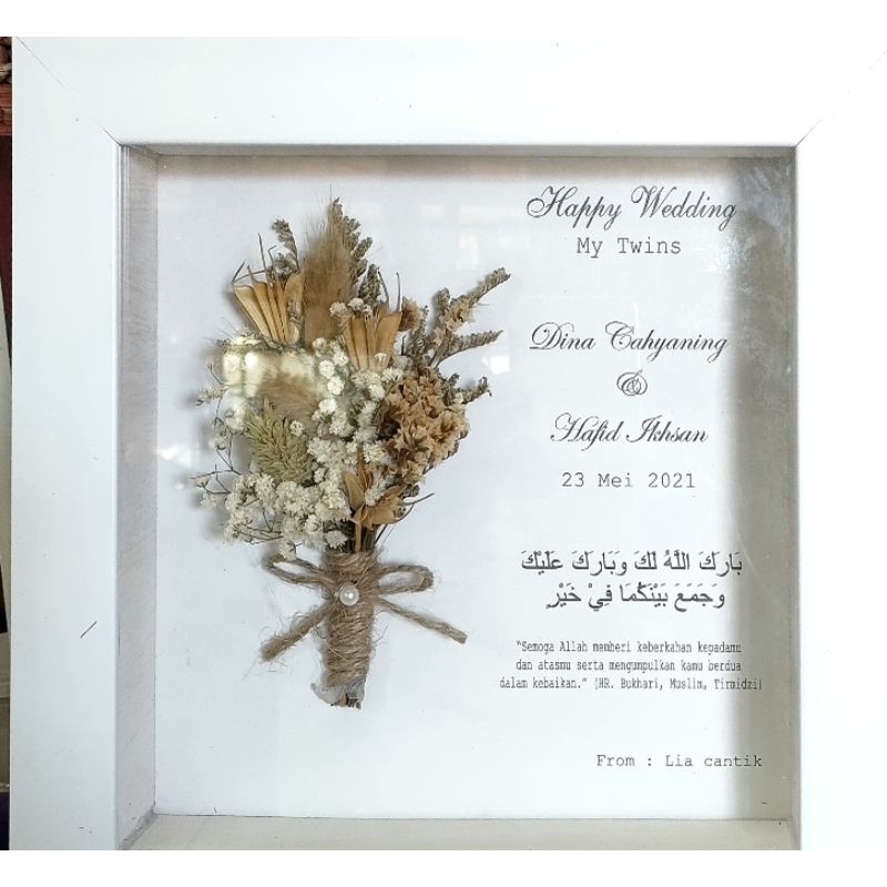 Scrap frame pigora 3D 20x20, best seller dried flower in frame 3D