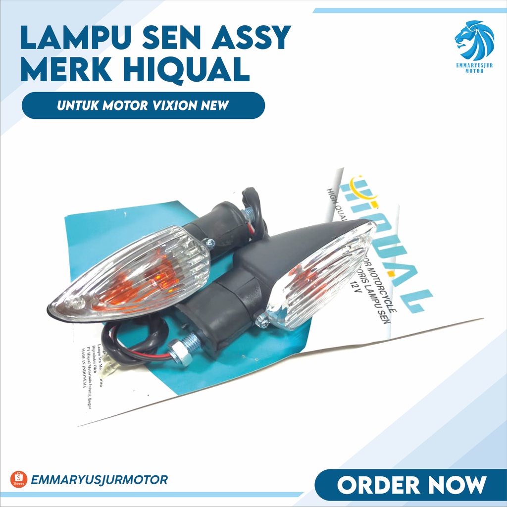 LAMPU SEN ASSY VIXION NEW HIQUAL LAMPU SEN 1 SET TINGGAL PASANG