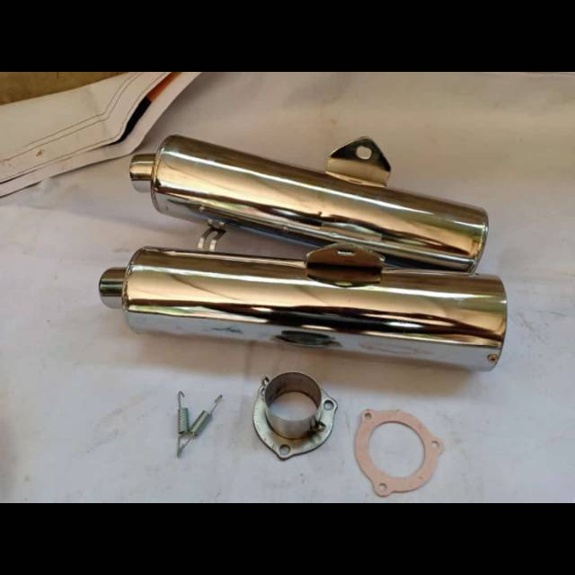 Knalpot ckd standar satria fu bobokan dan adaptor bass padet