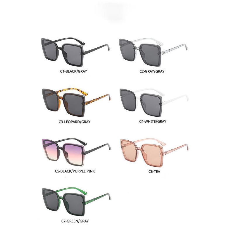 2021 new hollow Korean style large square frame fashion sunglasses