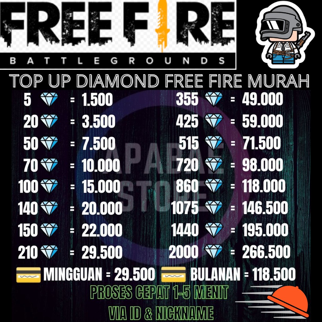 FF DM MURAH TOPUP DIAMOND FREEFIRE FAST #1