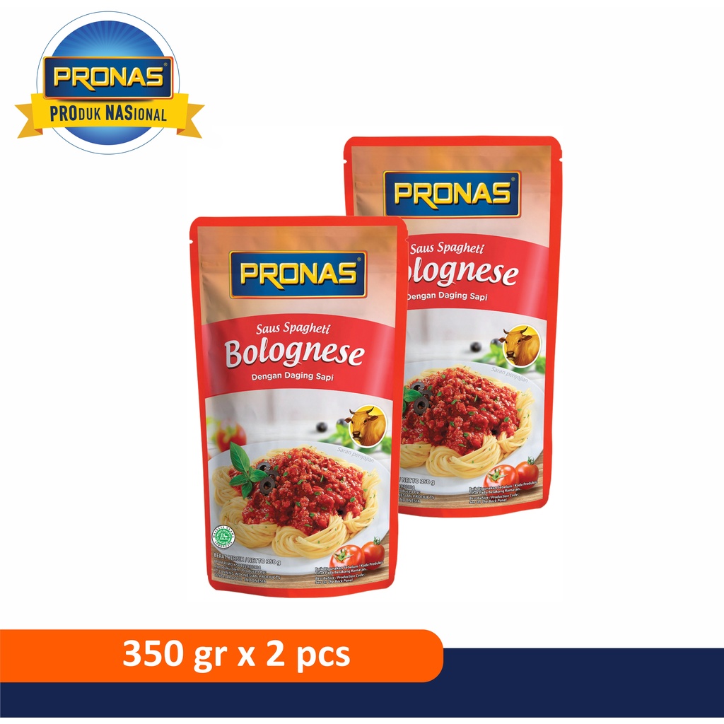 Pronas Saus Bolognais legkap dengan Daging Sapi 350 g bundling 2 pcs