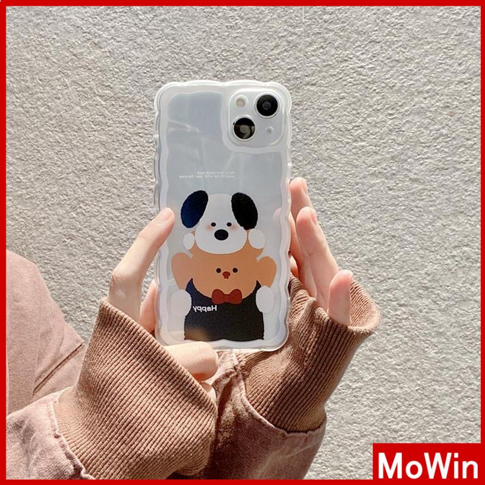 iPhone Case Silicone Soft Case Clear Case Wave Non-Slip Shockproof Camera Cover Protection Puppy Cute Compatible For iPhone 13 Pro Max iPhone 12 Pro Max iPhone 11 iPhone7 Plus