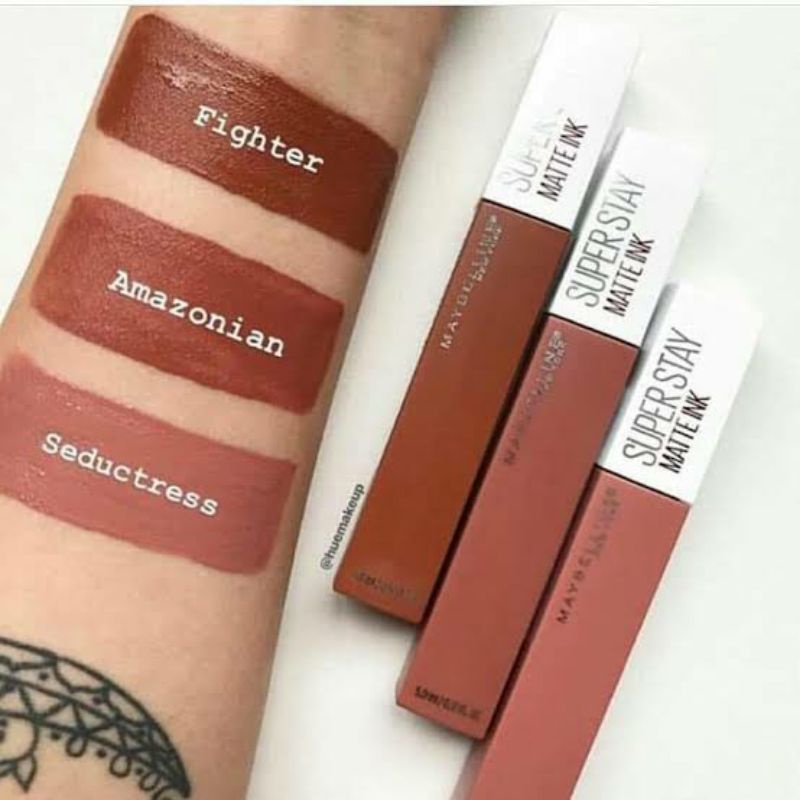 Jual MAYBELLINE SUPERSTAY MATTE INK AMAZONIAN FIGHTER SEDUCTRESS ENCHANTER ENTHUSIASTS TERMURAH