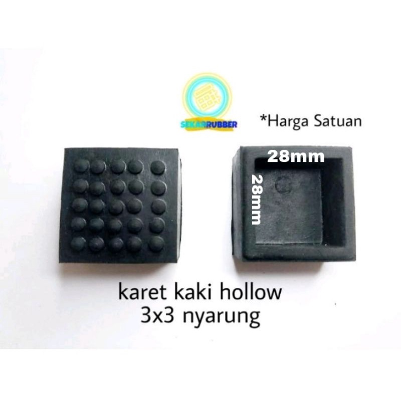 Karet Kaki Hollow 3x3 Asbak Sarung Tutup Kaki kursi Meja Kursi rak ranjang lemari besi baja ringan h
