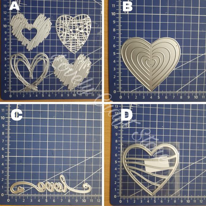

Metal Cutting Dies - Love Shape With Stripes Sizzix Scrapbooking - #72 - Opsi D
