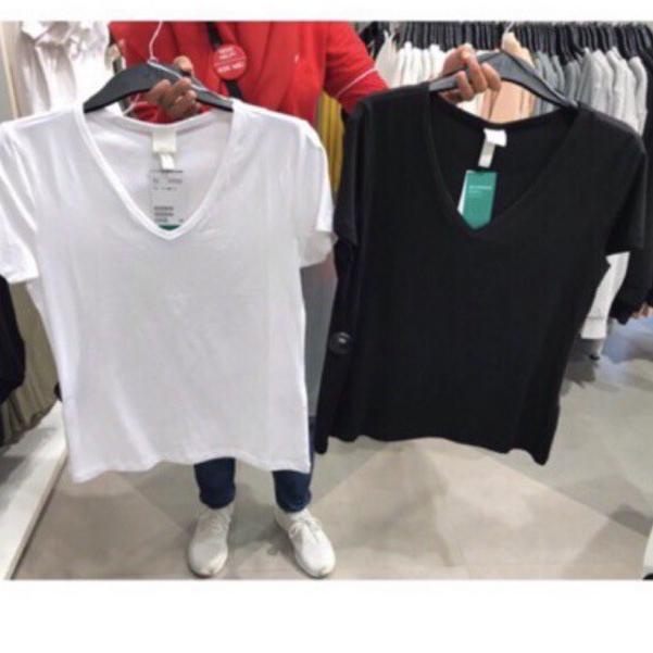 [SKU PRODUK : KZN9I] Kaos Polos V-Neck Cewek H&M 2