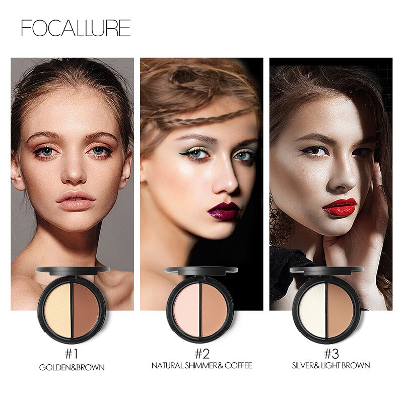 Focallure Duo Contour And Highlighter Powder Cake Focallure Contour Pallete Focallure Highlighter Pallete Focallure Contour Focallure Highlighter Focallure Bronzer Focallure Highlighter Contour