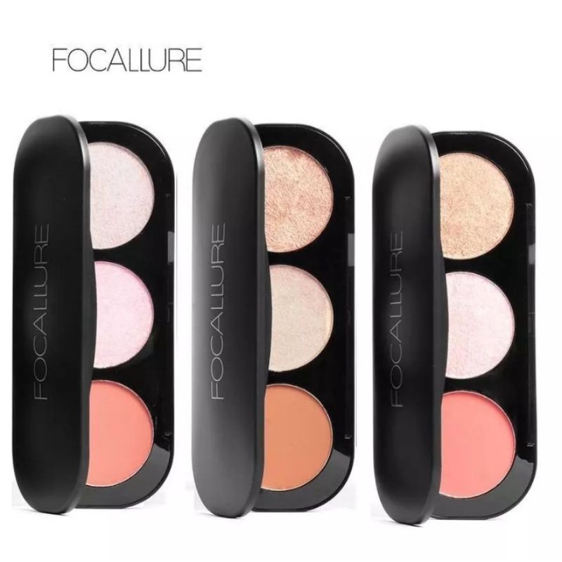 (New_Life) FOCALLURE Blush & Highlighter Palette Face Matte