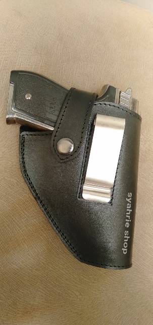 Holster sarung pistol kulit (makarov, jericco, fn mini)