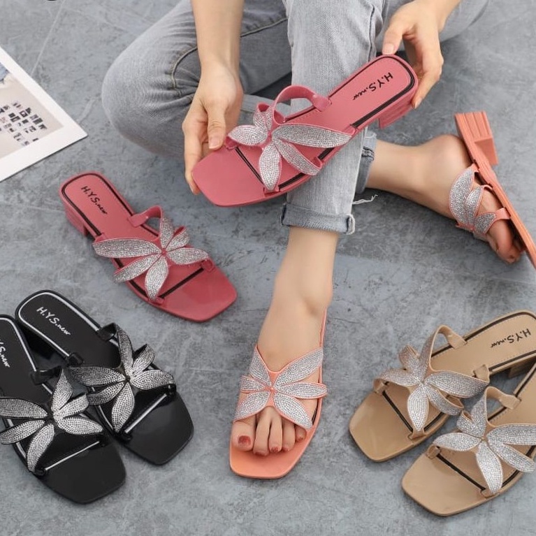 Sandal Teplek Jelly LILY Bunga 2103