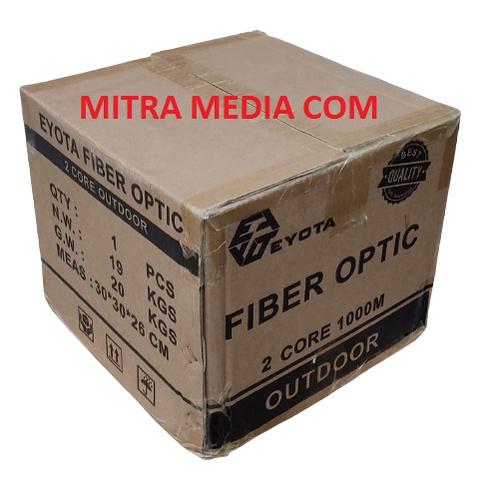 EYOTA KABEL FO 2 CORE 3 SELING KAWAT FTTH DROPWIRE 1000M/KABEL FO 2 CORE