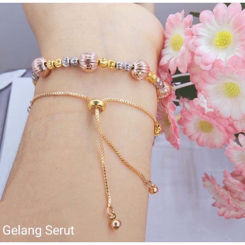 Gelang tangan serut wanita perhiasan xuping