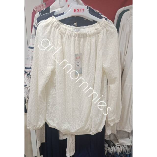 Blouse brukat putih Exit