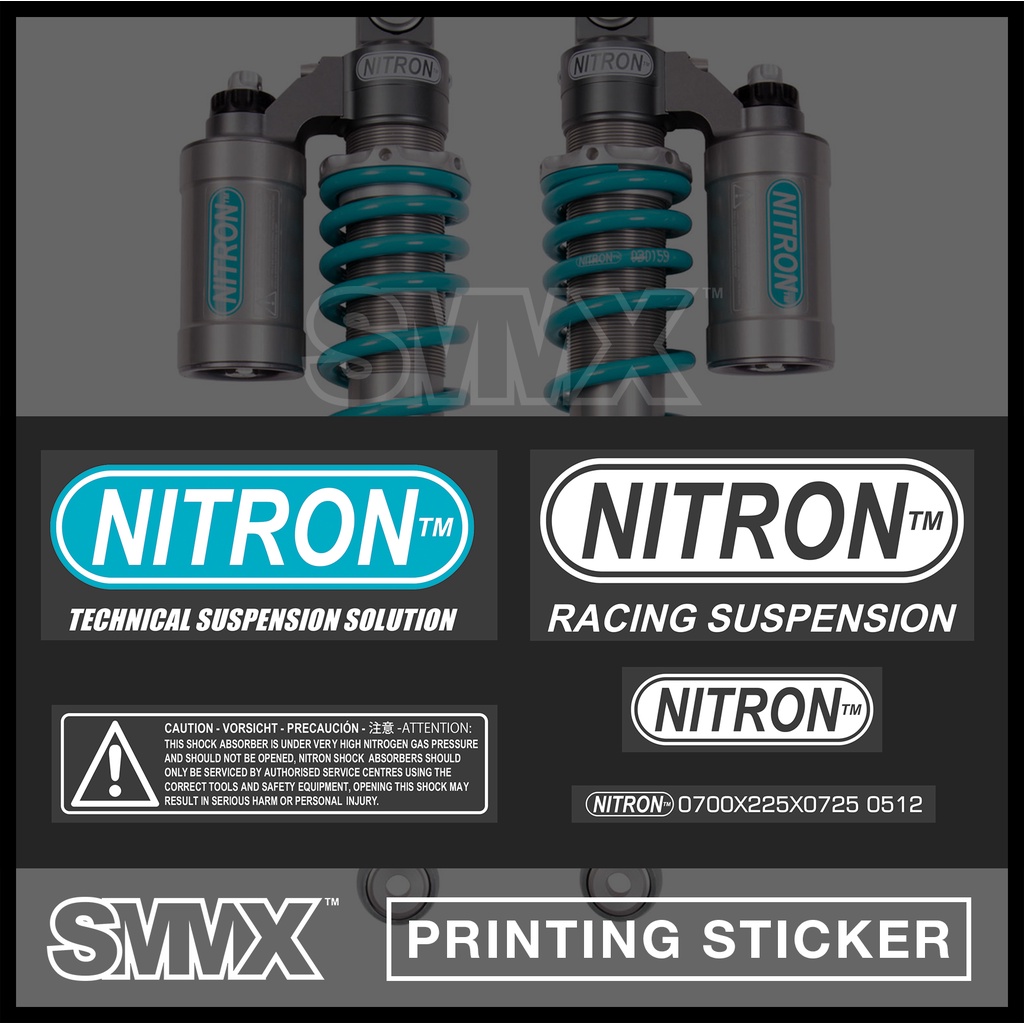 Sticker stiker shock tabung per Nitron Suspension