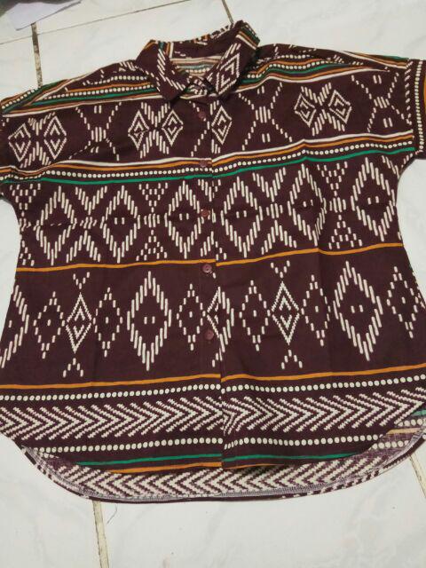 Bl 54 (promo) Atasan Batik Wanita Lengan Pendek Model Kancing Depan Untuk Kerja Atau Busui