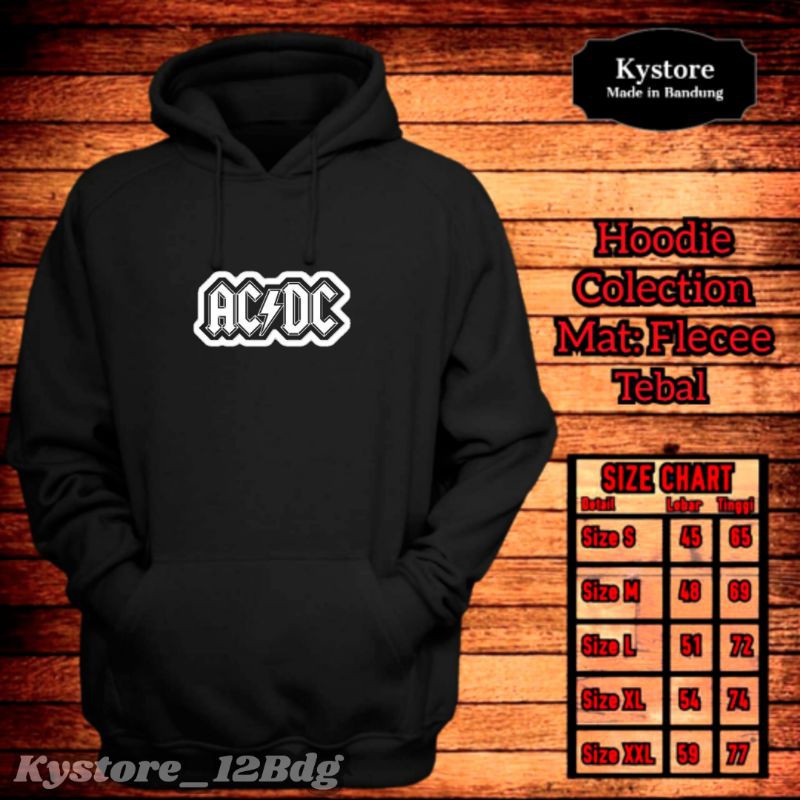 jaket musik hoodie ACDC