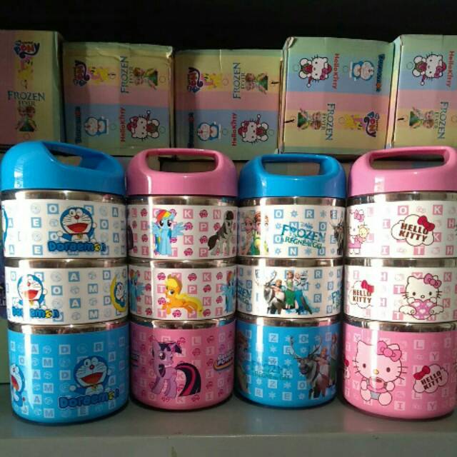 TOKOAIRA - RANTANG PUTAR 3 SUSUN KARAKTER DORAEMON HELLOKITTY KUDAPONI FROZEN