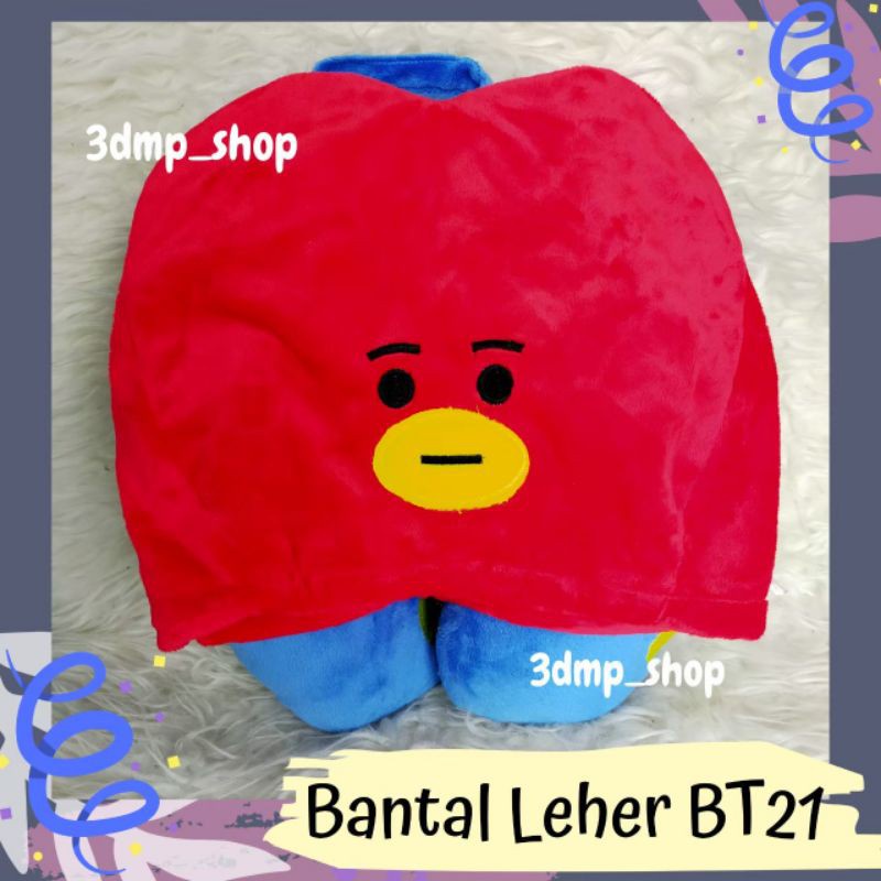 Bantal Leher Hoodie Penutup Kepala BT21 BTS KPOP cooky chimmy tata shooky koya rj