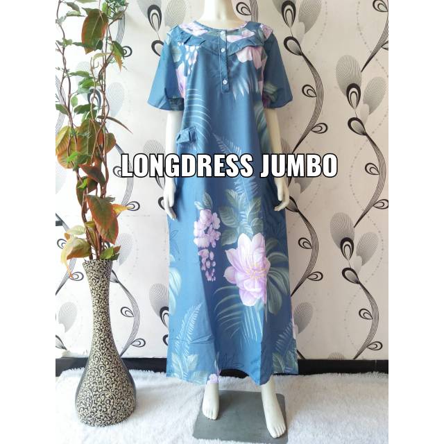 JUMBO Daster Busui Longdress Katun Jepang La Pilla Ori