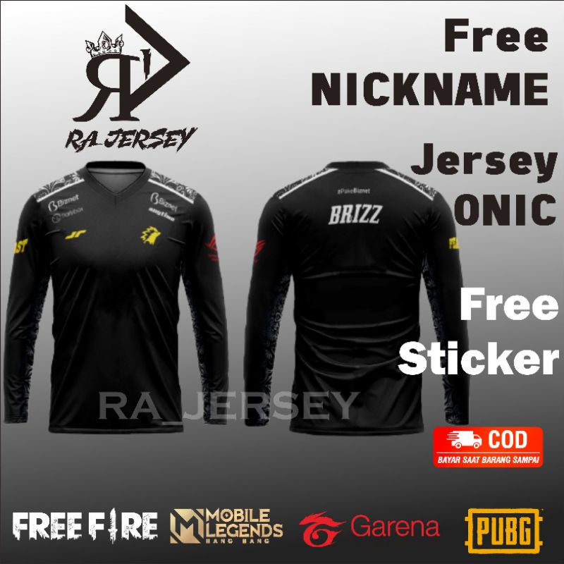 Jersey ONIC Lengan Panajang Hitam