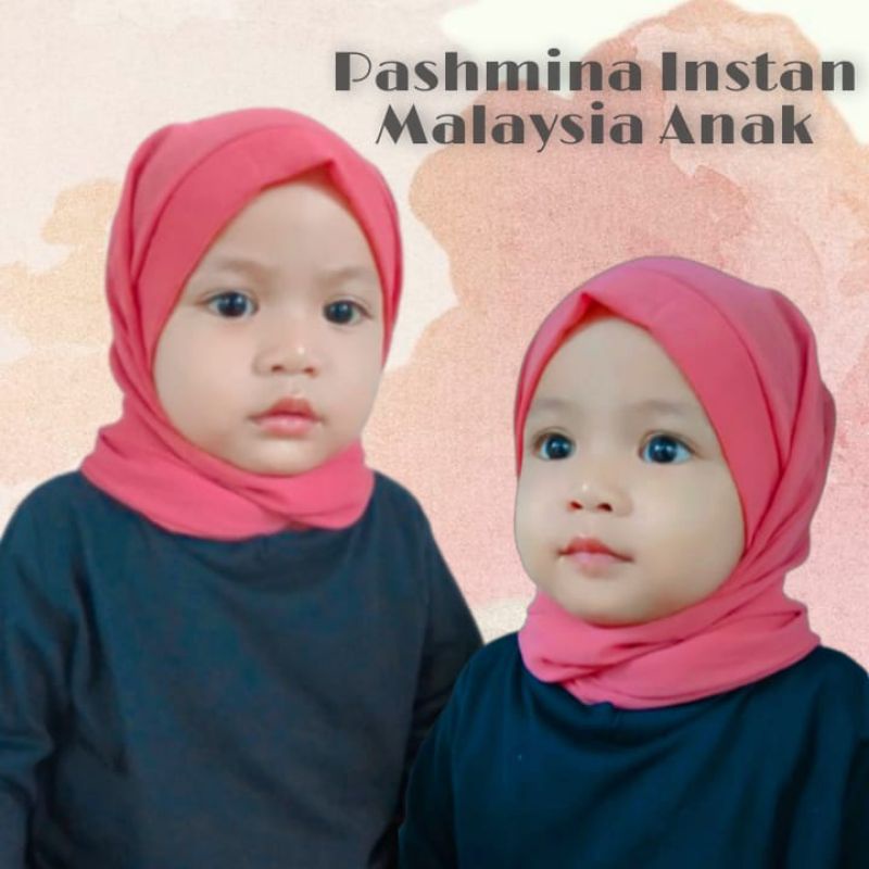 Pashmina Instan Tali Malaysia Anak Ceruty Babydoll 150*50 TERBARU