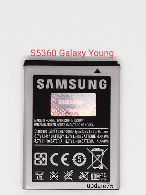 Baterai Samsung Galaxy Young S5360  S5300 pocket  Galaxy chat b5330  EB454357VU original