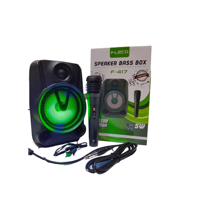 SPEAKER BLUETOOTH ORIGINAL FLECO F417 MULTIMEDIA/SALON AKTIF WIRELESS SUARA MUSIK PREMIUM MP3