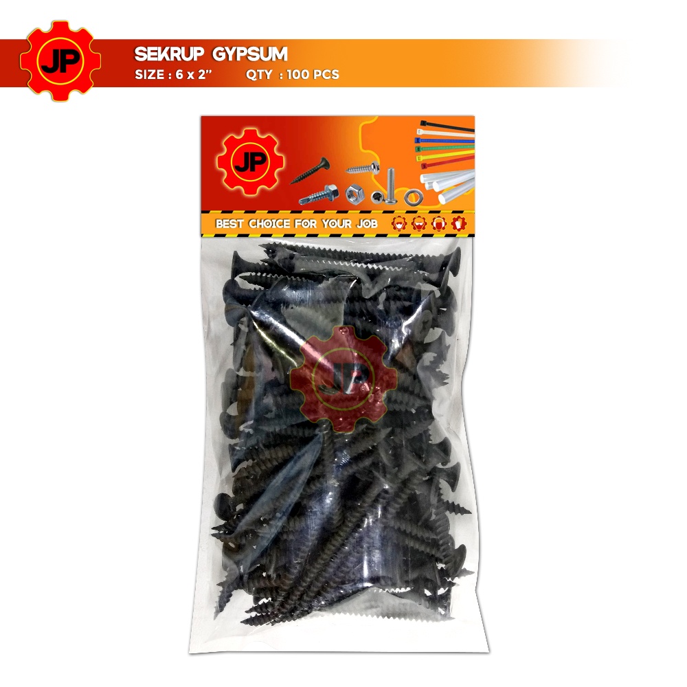 SEKRUP GYPSUM 6 x 2 - SKRUP DRYWALL - BAUT GIPSUM HITAM ISI 100 PCS