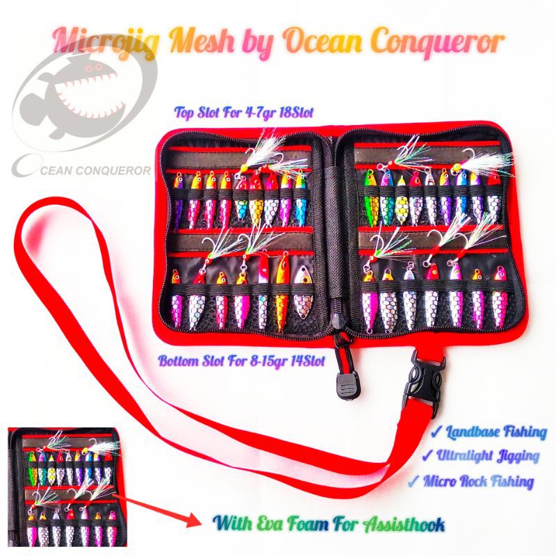 Tas Dompet Micro Jig / Ultra light Jig Mesh By Ocean Conqueror