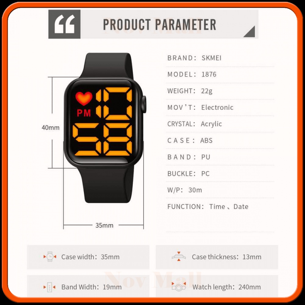 SKMEI Jam Tangan Digital Pria Strap Silicone - 1876