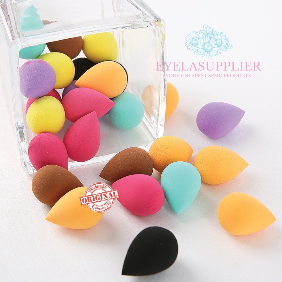 MINI Spons Makeup Beauty Blender Kecil Make Up Foundation Bedak Spon Muka Sponge Tear Drop Kerucut Telur Applicator Aplikator Egg Brush