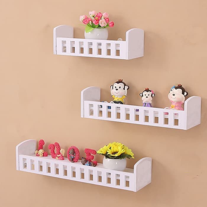 Mega_1688 Rak Dinding Minimalis DIY 1set isi 3pcs MG629