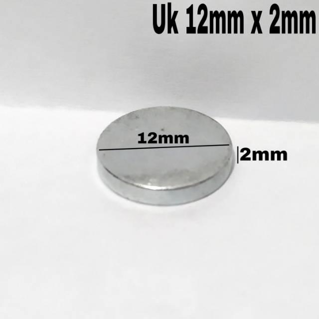 Magnet Kancing Bulat Putih Neodymium 12mm x 2mm