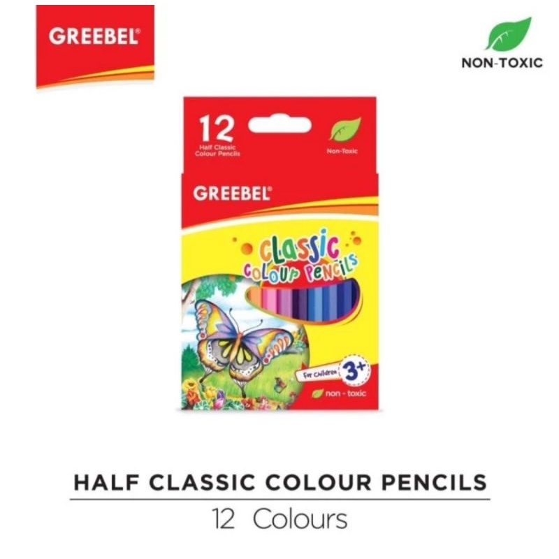 

Pensil 12 Warna Pendek Classic Greebel 3012