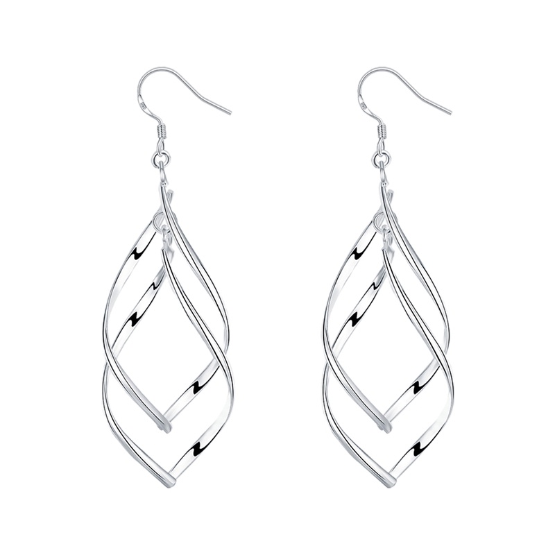 Anting Gantung Panjang Bahan Sterling Silver 925 Untuk Wanita