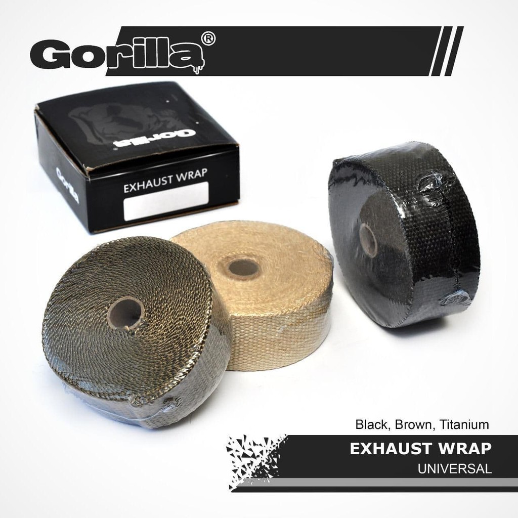 EXHAUST WRAP/Peredam Panas FiberGlass Knalpot KABEL TIES motor mobil Exhaust Wrap