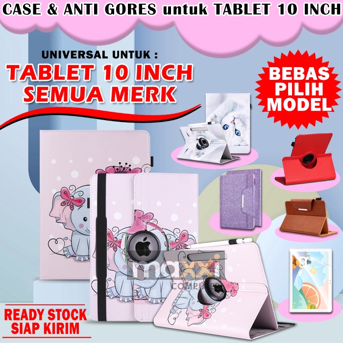 UNIVERSAL Flip Case Casing Book Cover Tab Tablet 10 10.1 In Inch Inci Inc Sarung Kesing Flipcase Fli