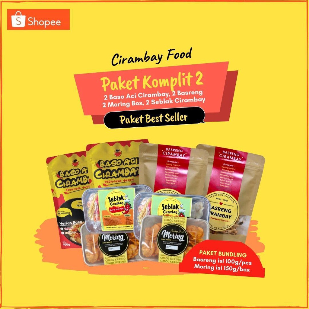

PAKET 2 Baso Aci + 2 Basreng + 2 Seblak + 2 Moring Cirambay HEMAT dan PRAKTIS