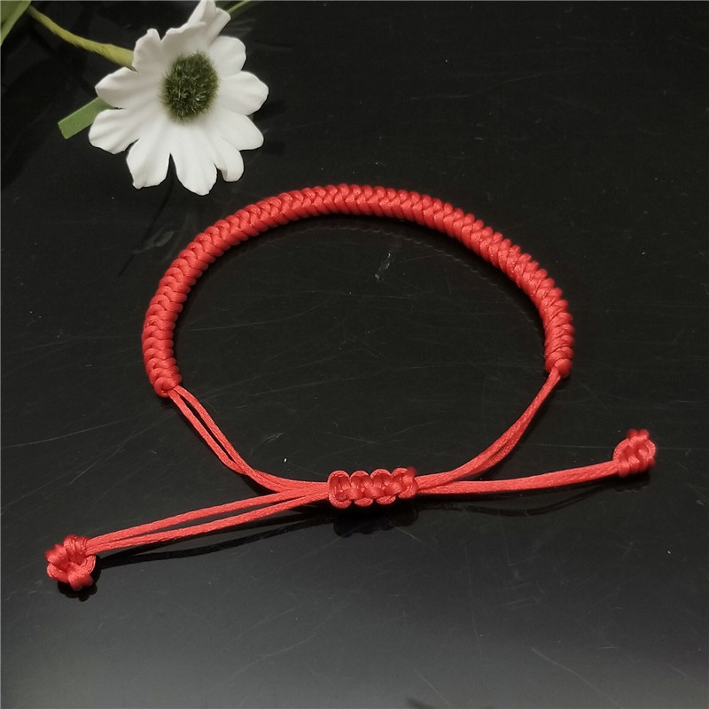 Merah tangan tali tenunan tangan sederhana merah tali gelang gelang untuk pria dan wanita/beberapa t