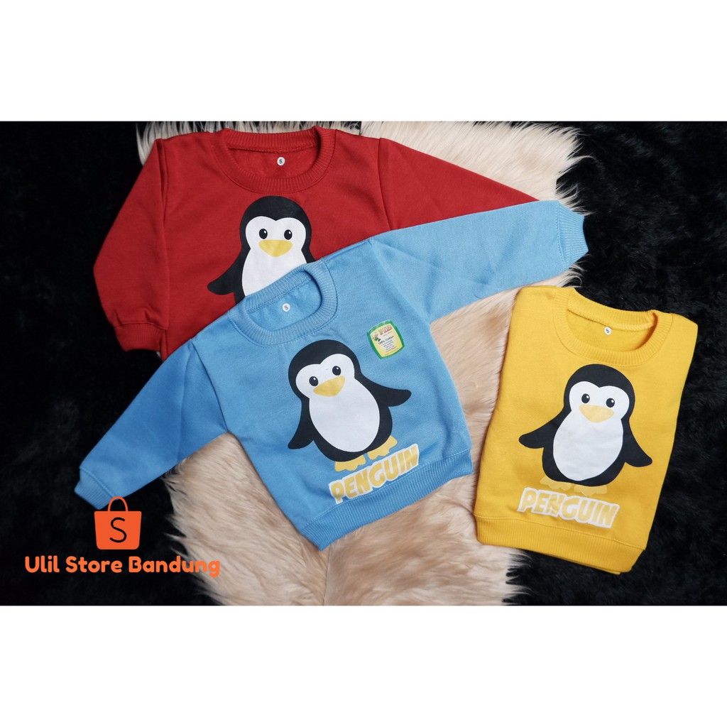 JAKET BAYI SWEATER BAYI HOODIE BAYI USIA 3-18 BULAN MOTIF TERBARU PENGUIN-1