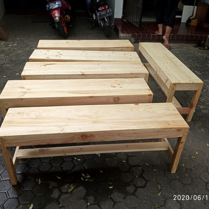 Kursi Kayu - Bangku Panjang Minimalis Kayu Jati Belanda