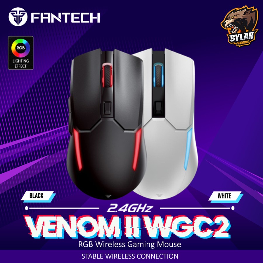 Fantech Venom II WGC2 / WGC-2 Wireless RGB Gaming Mouse