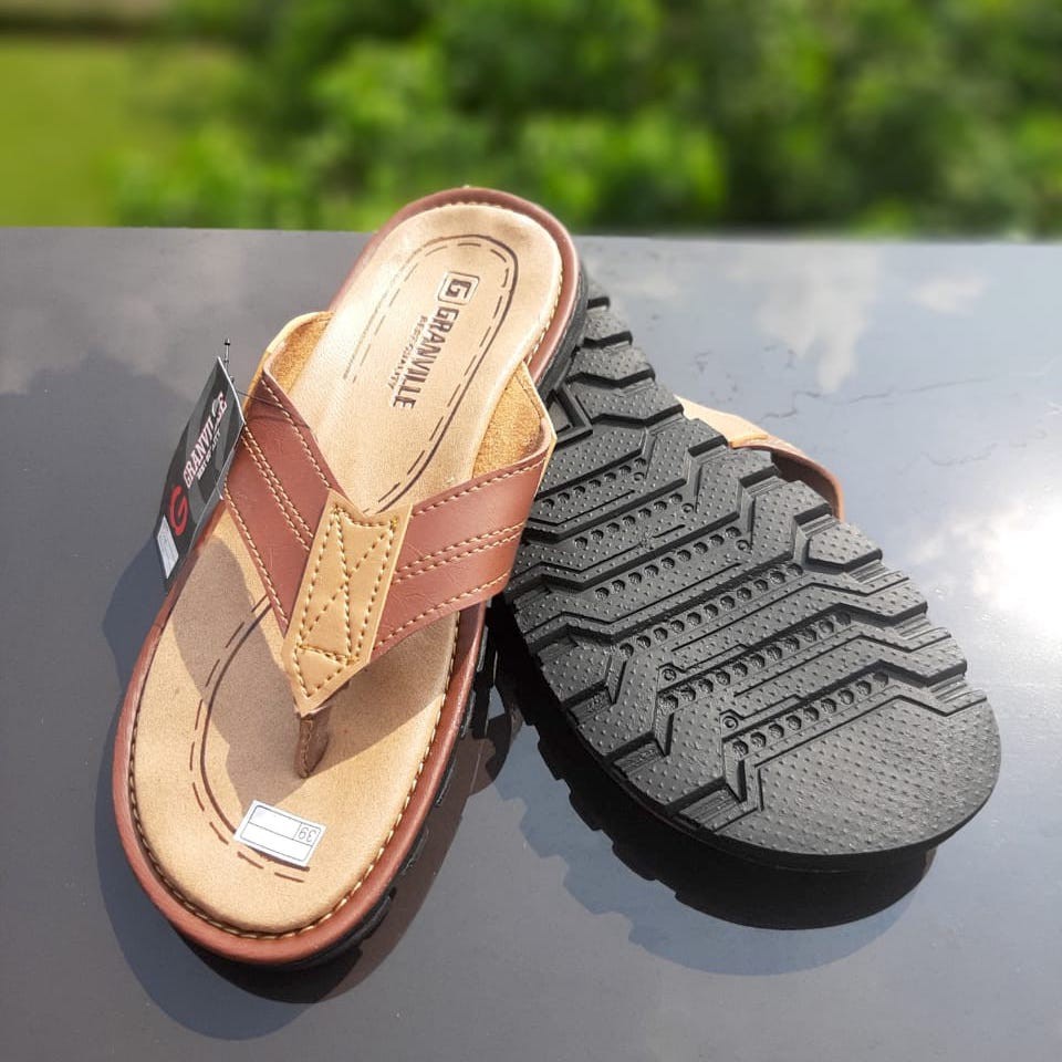 VINANDOZ SDLD15 Sepatu Sandal Pria Laki Laki kulit PU