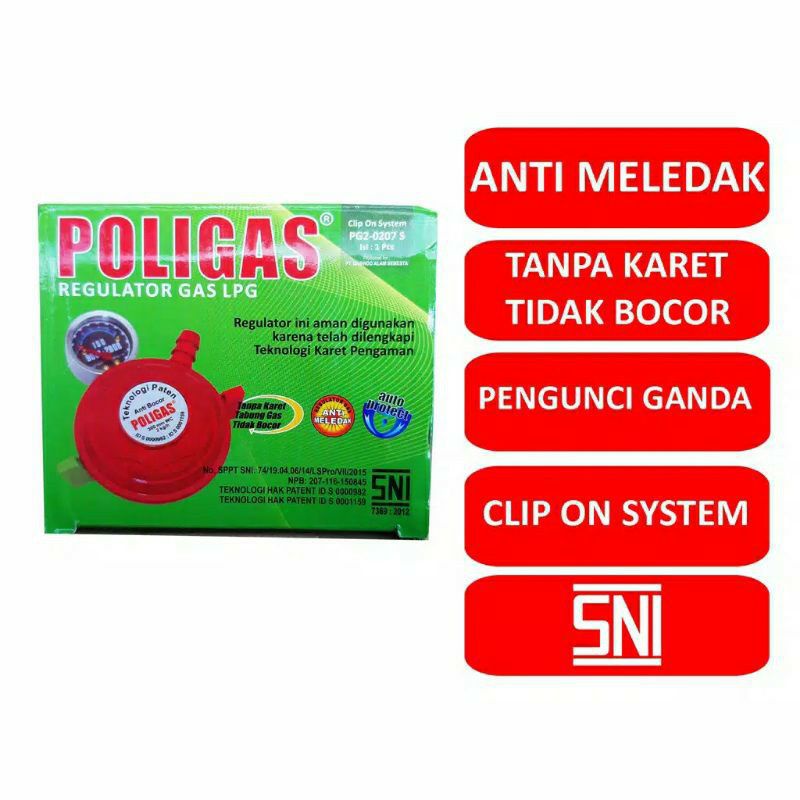 Poligas , Double Lock , Regulator Gas , Pengunci Ganda