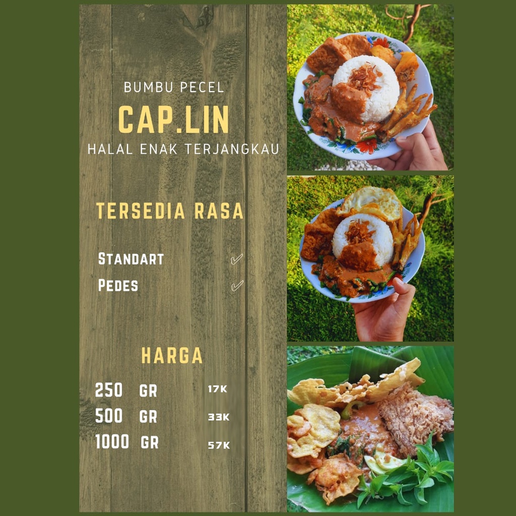 

Bumbu Istimewa Pecel Cap.Lin