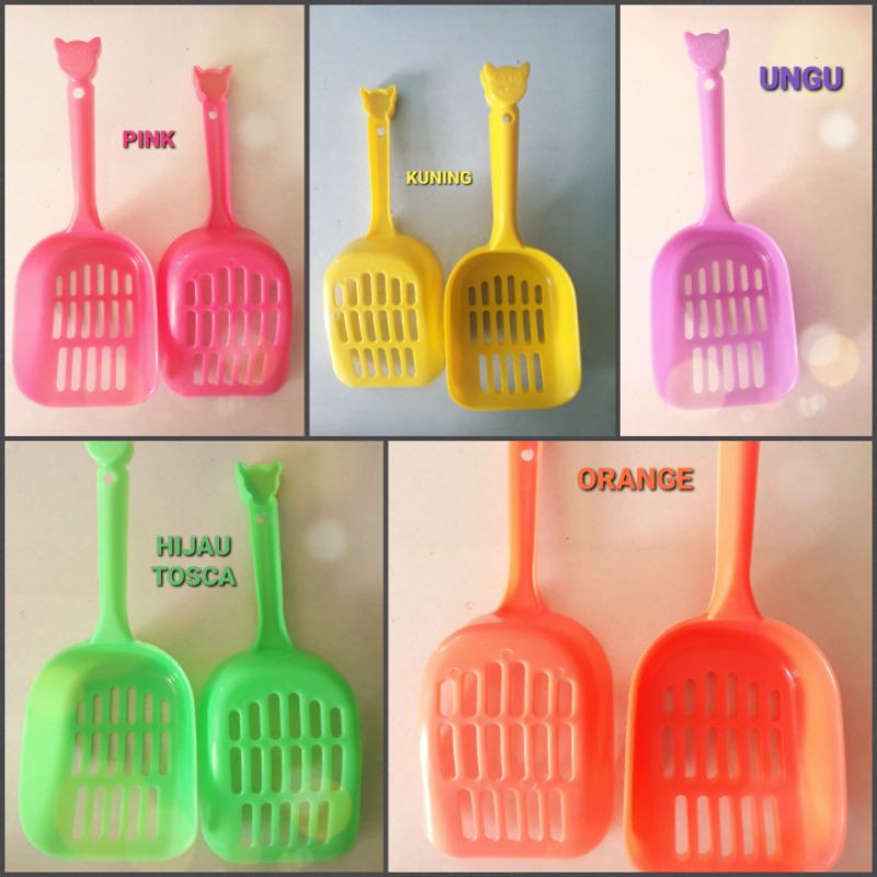 Skop Pasir Kucing Serokan Pasir Kucing Sendok Pasir Kucing Scoop Pasir Kucing Murah, Kuat, & Tebal