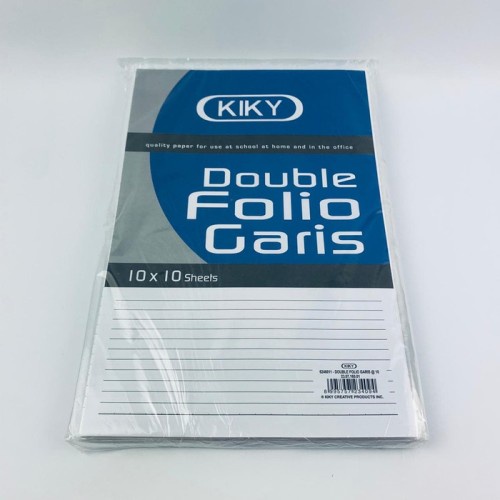 

Kiky Kertas Double Folio bergaris jual SATUAN isi 10 Lembar